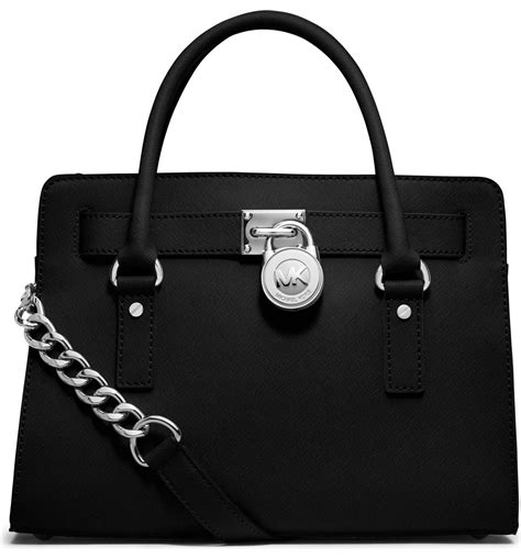 michael michael kors hamilton medium leather satchel|Hamilton medium leather satchel.